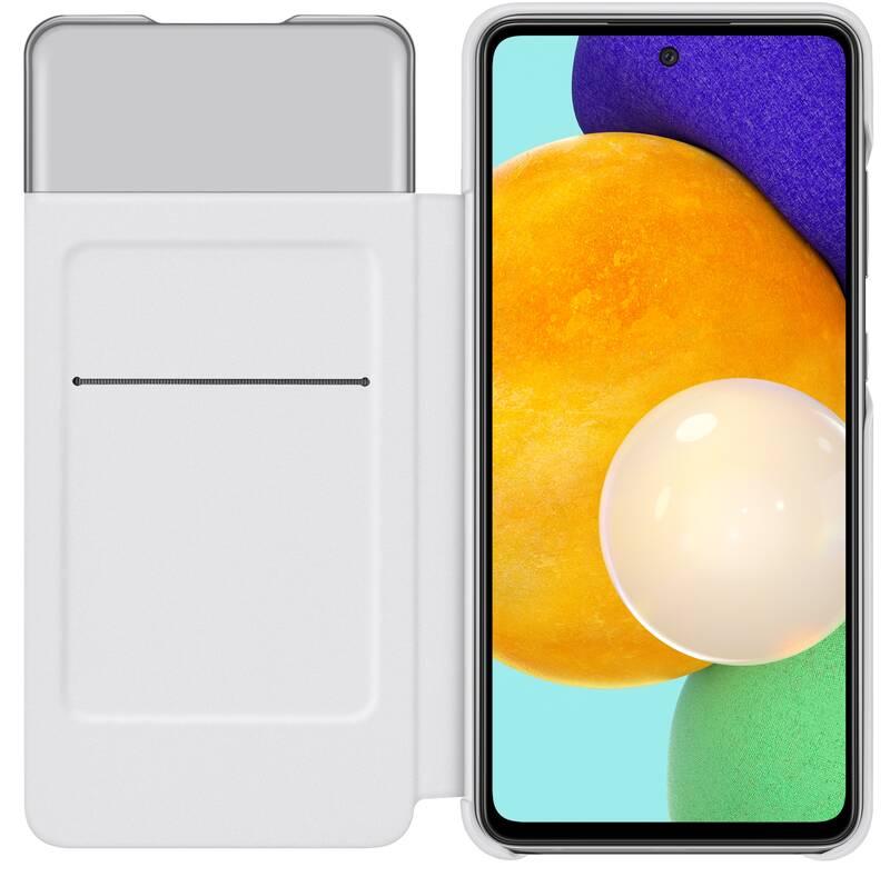 Pouzdro na mobil flipové Samsung S View Wallet Cover na Galaxy A52 bílé