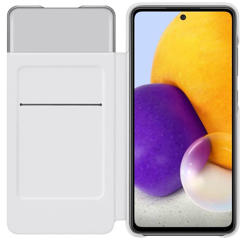 Pouzdro na mobil flipové Samsung S View Wallet Cover na Galaxy A72 bílé
