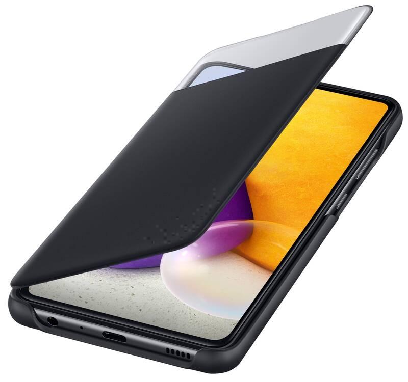 Pouzdro na mobil flipové Samsung S View Wallet Cover na Galaxy A72 černé