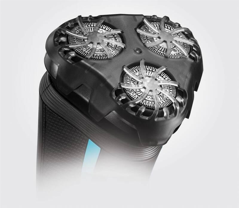 Holicí strojek Remington R6000 R6 Style Series Aqua Rotary Shaver černý modrý