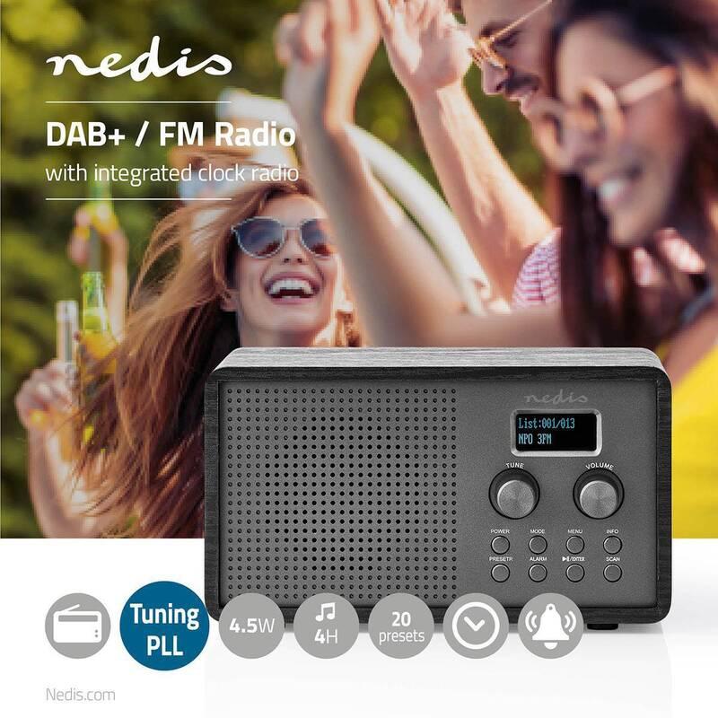 Radiopřijímač s DAB Nedis RDDB5110BK černý