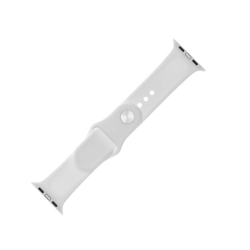 Řemínek FIXED Silicone Strap na Apple Watch 42 mm 44 mm bílý