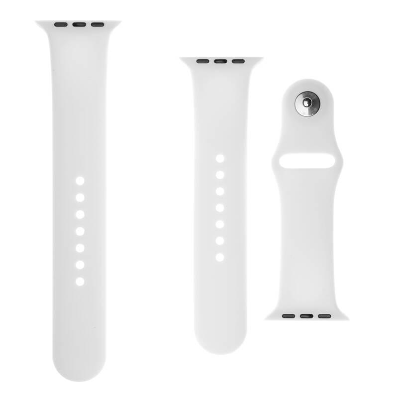 Řemínek FIXED Silicone Strap na Apple Watch 42 mm 44 mm bílý