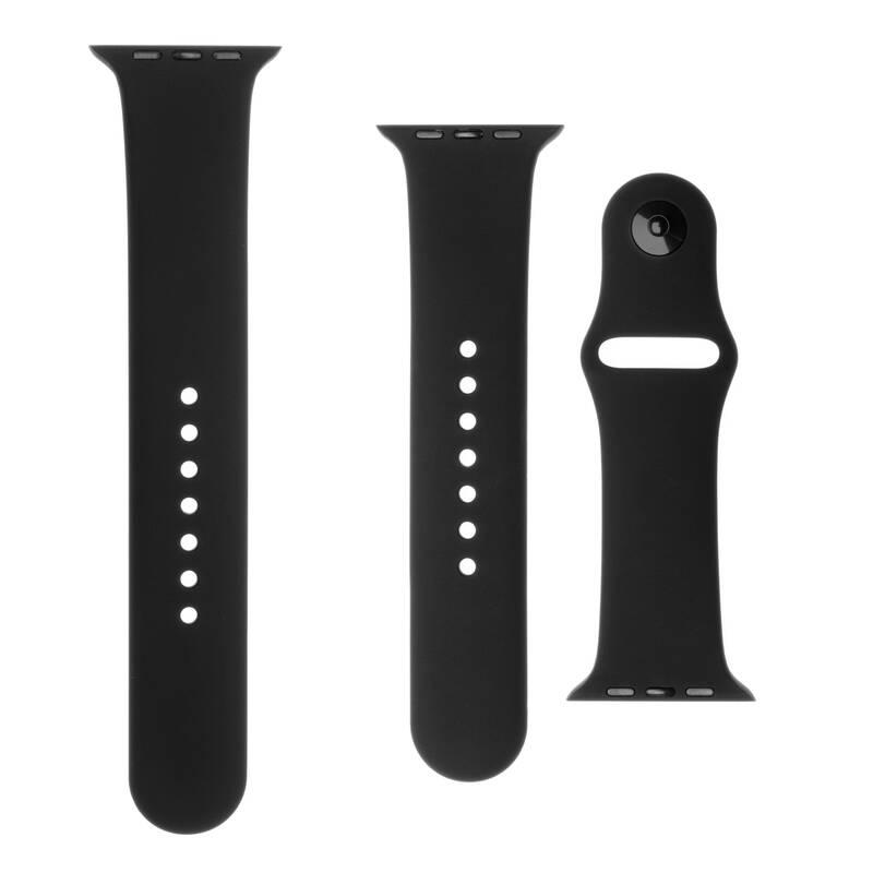 Řemínek FIXED Silicone Strap na Apple Watch 42 mm 44 mm černý