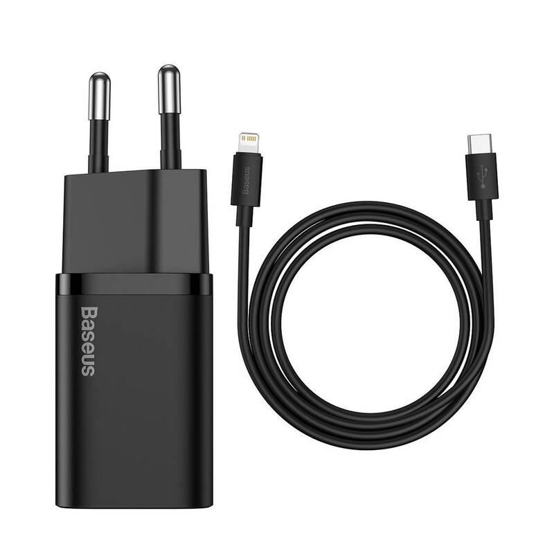 Nabíječka do sítě Baseus Super Si Quick Charger, 20W USB-C Lightning kabel 1m černá, Nabíječka, do, sítě, Baseus, Super, Si, Quick, Charger, 20W, USB-C, Lightning, kabel, 1m, černá