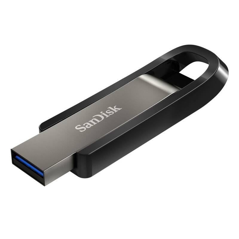 USB Flash SanDisk Ultra Extreme Go 128GB černý stříbrný, USB, Flash, SanDisk, Ultra, Extreme, Go, 128GB, černý, stříbrný
