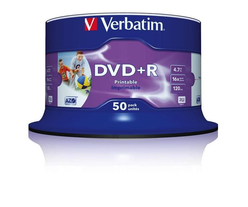 Disk Verbatim Printable DVD R 4,7GB, 16x, 50cake