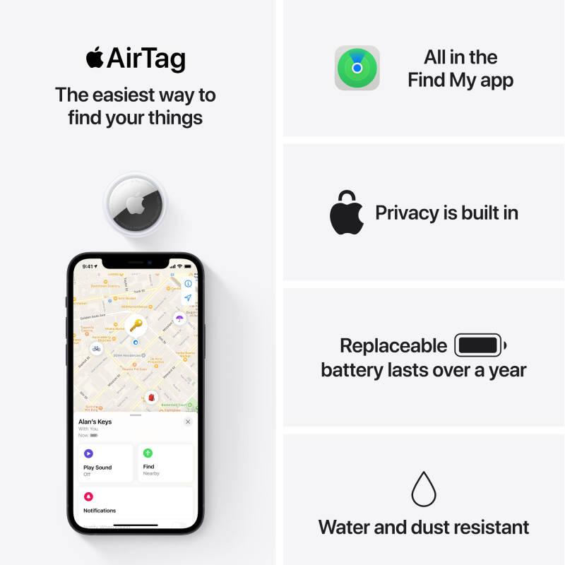 Apple AirTag 4ks, Apple, AirTag, 4ks