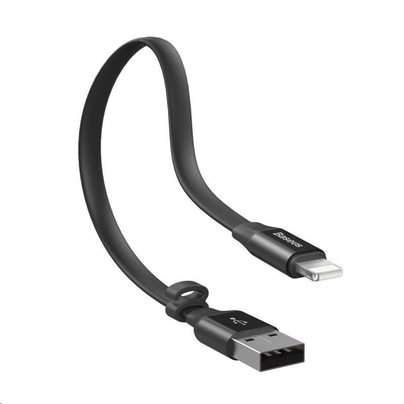 Kabel Baseus Nimble USB Lightning, 23cm černý, Kabel, Baseus, Nimble, USB, Lightning, 23cm, černý