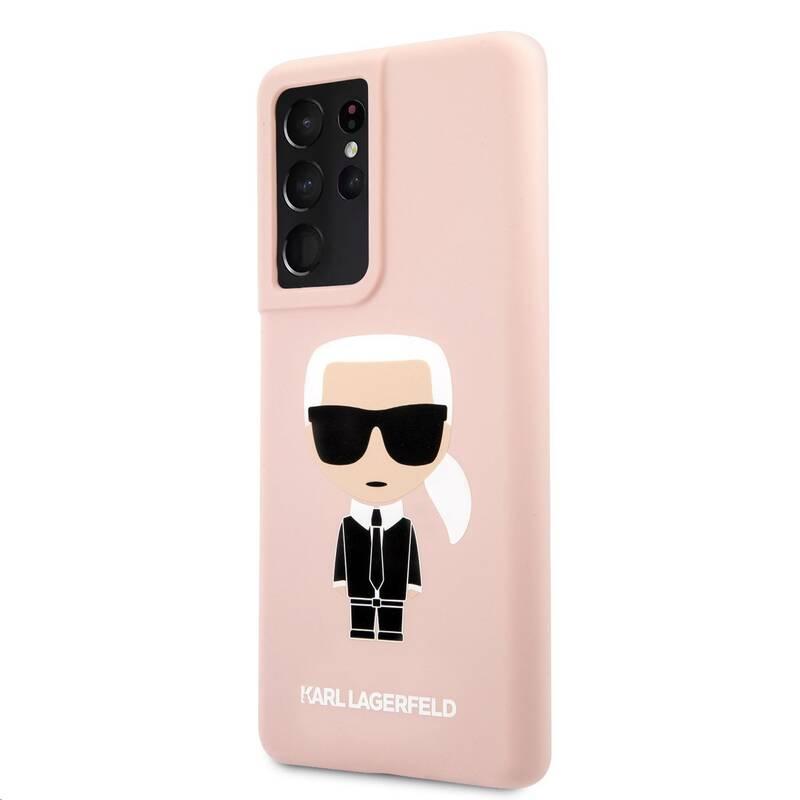 Kryt na mobil Karl Lagerfeld Iconic Full Body na Samsung Galaxy S21 Ultra 5G růžový