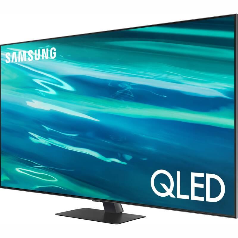 Televize Samsung QE55Q80AA stříbrná, Televize, Samsung, QE55Q80AA, stříbrná