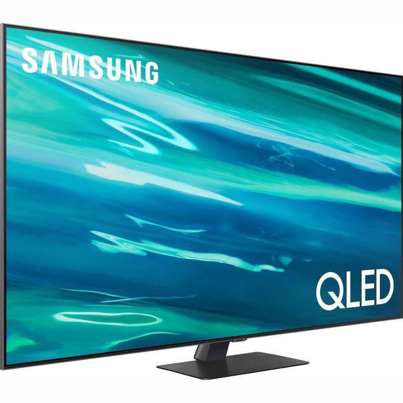 Televize Samsung QE55Q80AA stříbrná, Televize, Samsung, QE55Q80AA, stříbrná