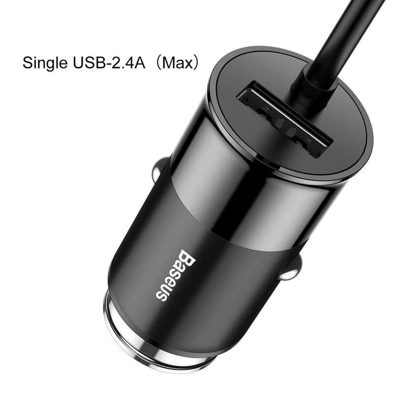 Adaptér do auta Baseus Enjoy 1xUSB 3x USB černý