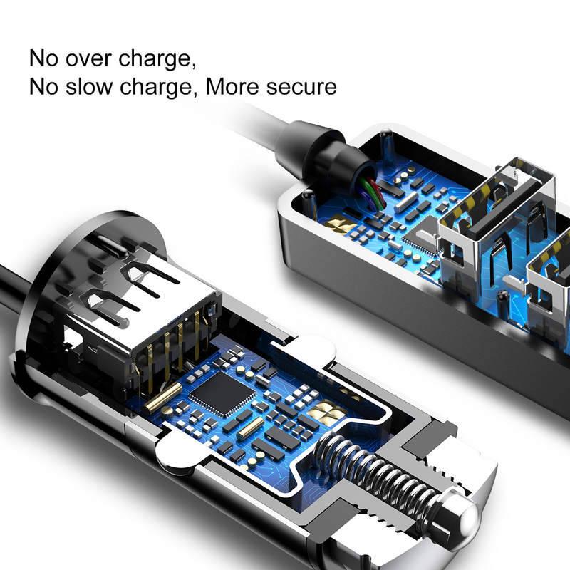 Adaptér do auta Baseus Enjoy 1xUSB 3x USB černý, Adaptér, do, auta, Baseus, Enjoy, 1xUSB, 3x, USB, černý