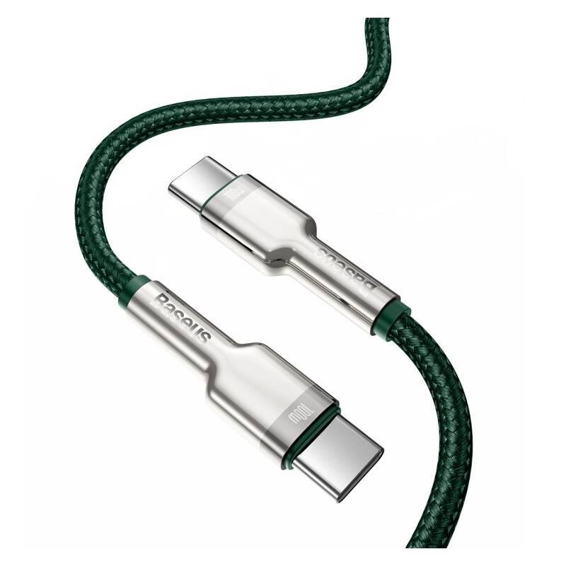 Kabel Baseus Cafule Series USB-C USB-C 100W 1m zelený