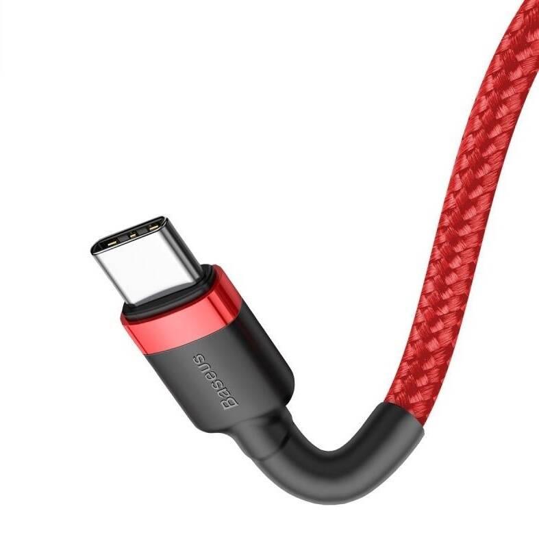 Kabel Baseus Cafule USB-C USB-C, PD 2.0 60W, 1m červený, Kabel, Baseus, Cafule, USB-C, USB-C, PD, 2.0, 60W, 1m, červený