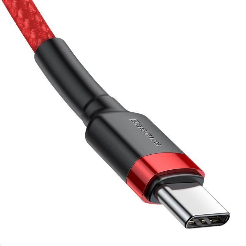 Kabel Baseus Cafule USB-C USB-C, PD 2.0 60W, 1m červený, Kabel, Baseus, Cafule, USB-C, USB-C, PD, 2.0, 60W, 1m, červený