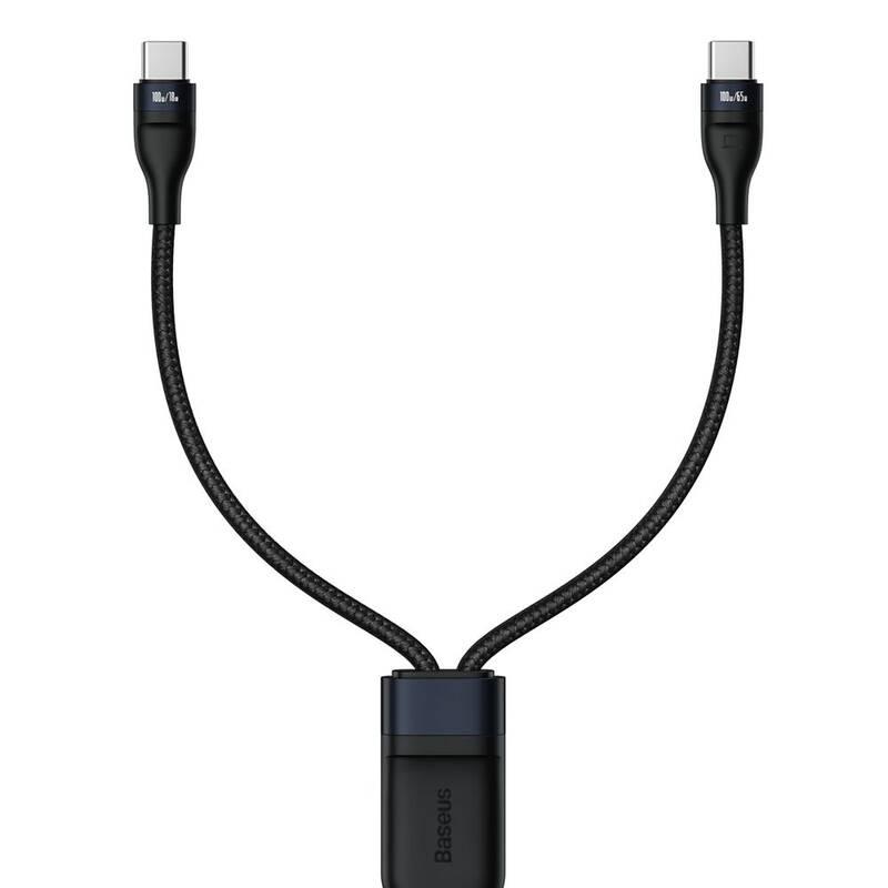 Kabel Baseus Flash Series USB-C USB-C USB-C 100W 1,5m černý