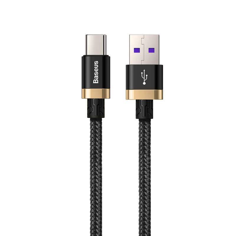 Kabel Baseus HW Flash Charge USB USB-C, 40W, 2m černý zlatý