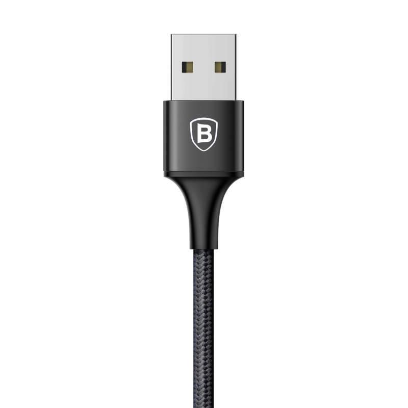 Kabel Baseus Rapid Series USB Micro USB, 2x Lightning, 1,2m černý