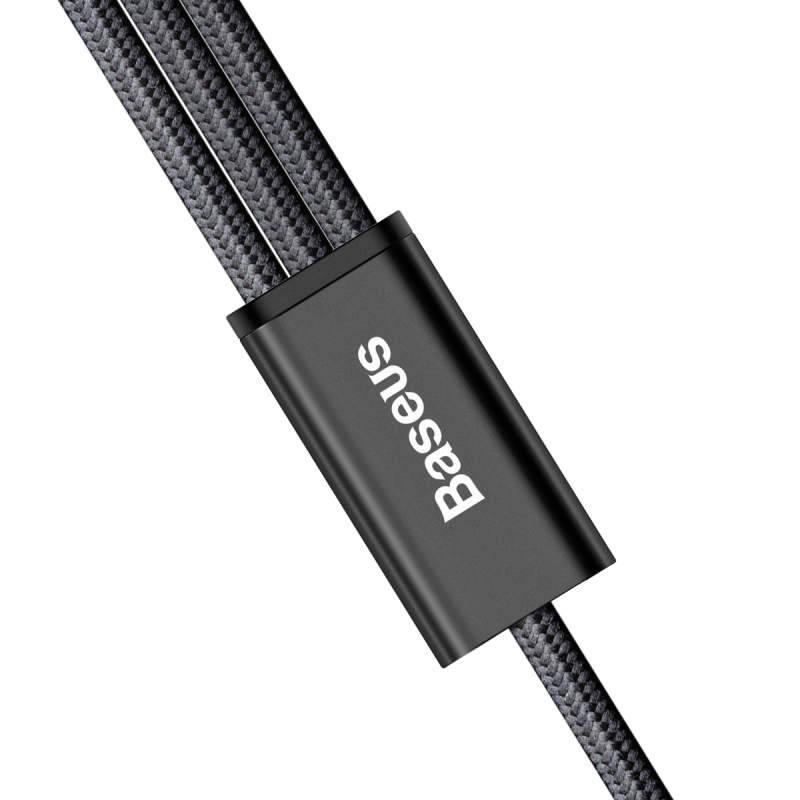 Kabel Baseus Rapid Series USB Micro USB, 2x Lightning, 1,2m černý