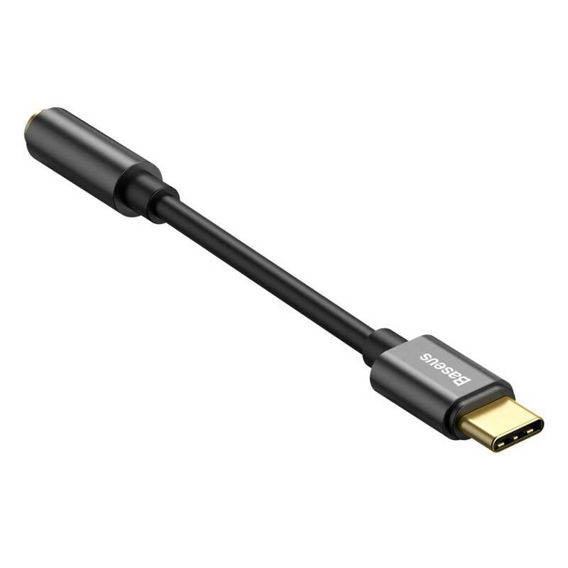 Redukce Baseus USB-C 3,5mm Jack černá, Redukce, Baseus, USB-C, 3,5mm, Jack, černá