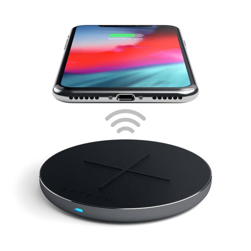 Bezdrátová nabíječka Satechi Aluminum USB-C Fast Wireless Charger V2 šedá, Bezdrátová, nabíječka, Satechi, Aluminum, USB-C, Fast, Wireless, Charger, V2, šedá