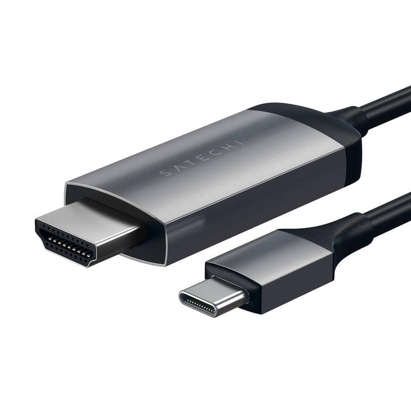 Kabel Satechi USB-C HDMI 4K, 1,8 m šedý, Kabel, Satechi, USB-C, HDMI, 4K, 1,8, m, šedý