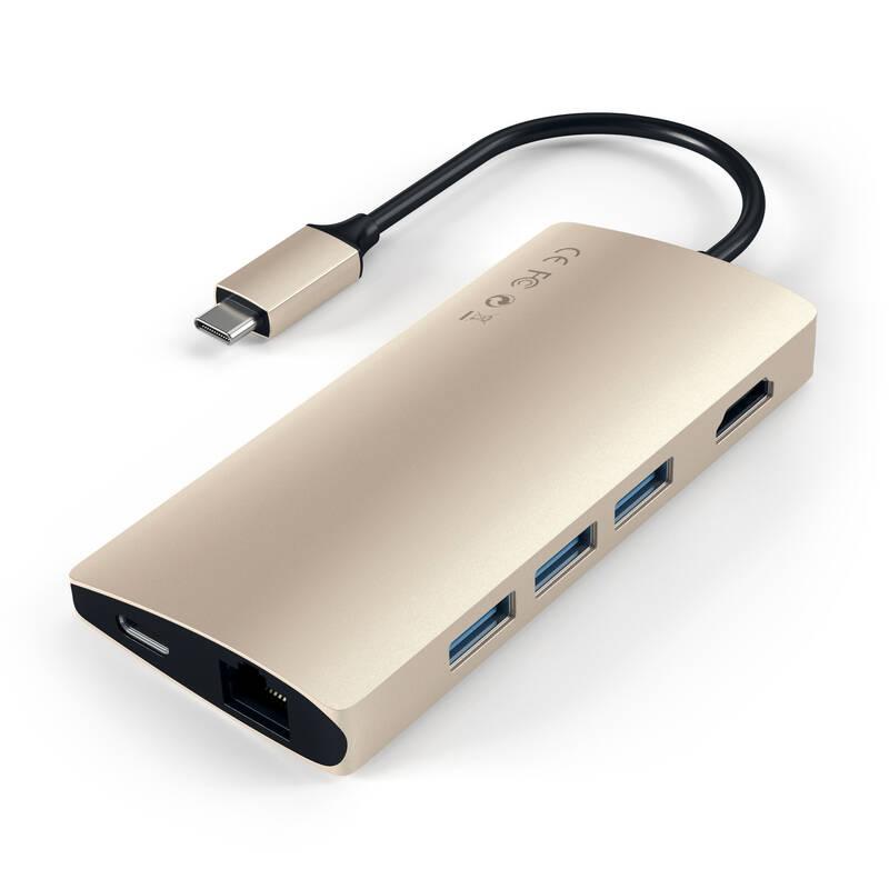 USB Hub Satechi USB-C Multi-Port Adapter zlatá
