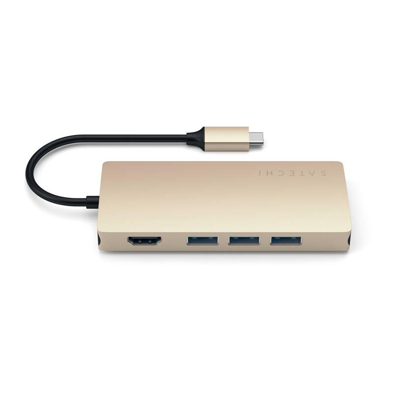 USB Hub Satechi USB-C Multi-Port Adapter zlatá
