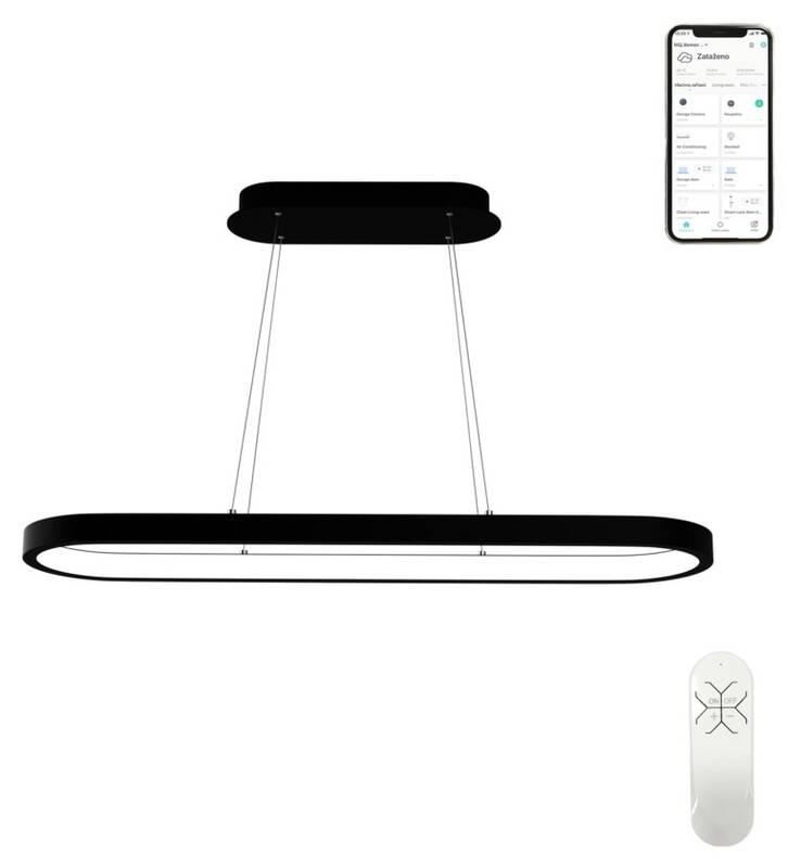 Závěsné svítidlo IMMAX NEO HIPODROMO SMART 120x30cm 42W Zigbee 3.0 černé