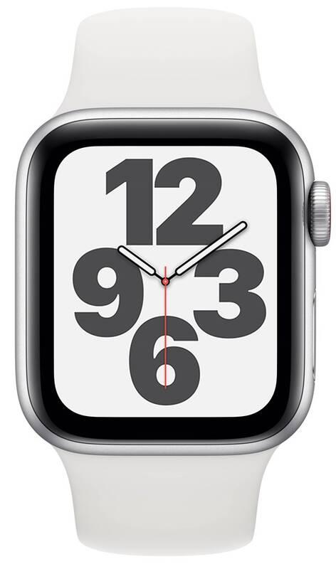 Chytré hodinky Apple Watch SE GPS Cellular, 40mm pouzdro ze stříbrného hliníku - bílý sportovní náramek, Chytré, hodinky, Apple, Watch, SE, GPS, Cellular, 40mm, pouzdro, ze, stříbrného, hliníku, bílý, sportovní, náramek