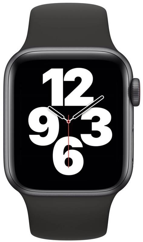 Chytré hodinky Apple Watch SE GPS Cellular, 44mm pouzdro z vesmírně šedého hliníku - černý sportovní náramek