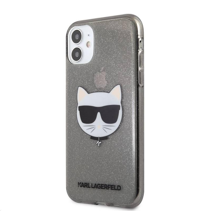 Kryt na mobil Karl Lagerfeld Choupette Head Glitter na Apple iPhone 11 černý, Kryt, na, mobil, Karl, Lagerfeld, Choupette, Head, Glitter, na, Apple, iPhone, 11, černý