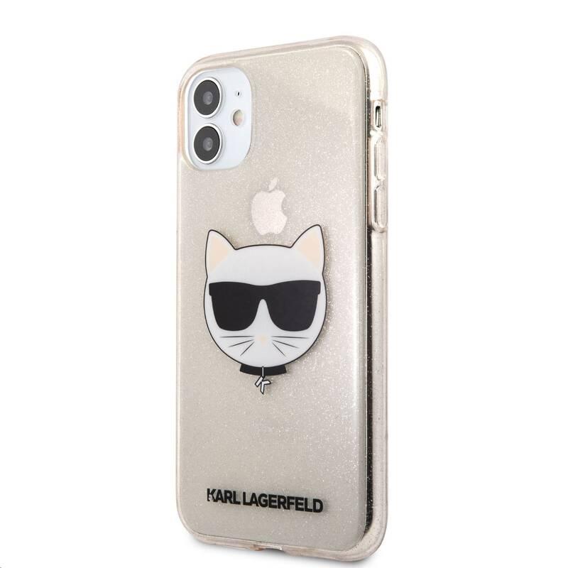 Kryt na mobil Karl Lagerfeld Choupette Head Glitter na Apple iPhone 11 zlatý, Kryt, na, mobil, Karl, Lagerfeld, Choupette, Head, Glitter, na, Apple, iPhone, 11, zlatý