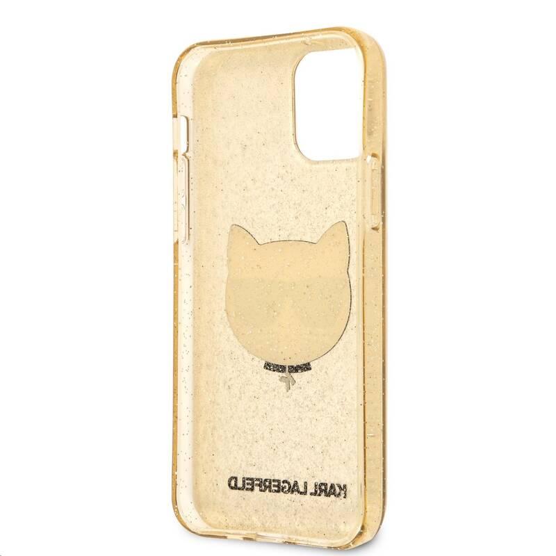 Kryt na mobil Karl Lagerfeld Choupette Head Glitter na Apple iPhone 12 12 Pro zlatý, Kryt, na, mobil, Karl, Lagerfeld, Choupette, Head, Glitter, na, Apple, iPhone, 12, 12, Pro, zlatý