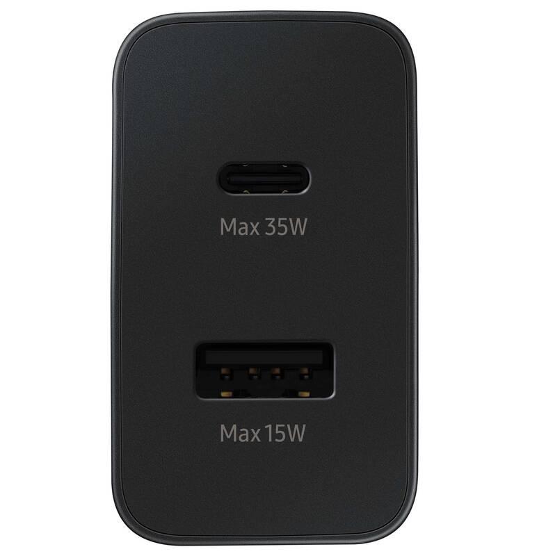 Nabíječka do sítě Samsung EP-TA220, 1xUSB, 1x USB-C PD, 35W černá