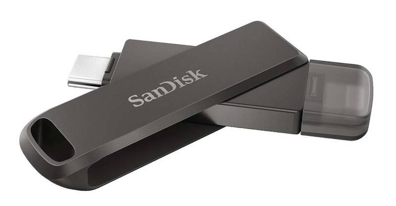 USB Flash SanDisk iXpand Luxe 64GB, USB-C Lightning šedý, USB, Flash, SanDisk, iXpand, Luxe, 64GB, USB-C, Lightning, šedý