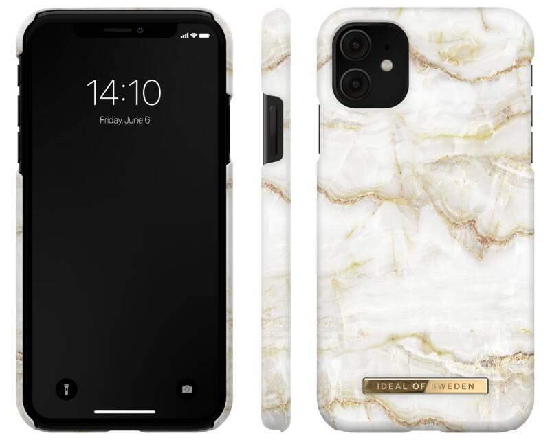 Kryt na mobil iDeal Of Sweden Fashion na Apple iPhone 11 XR - Golden Pearl Marble