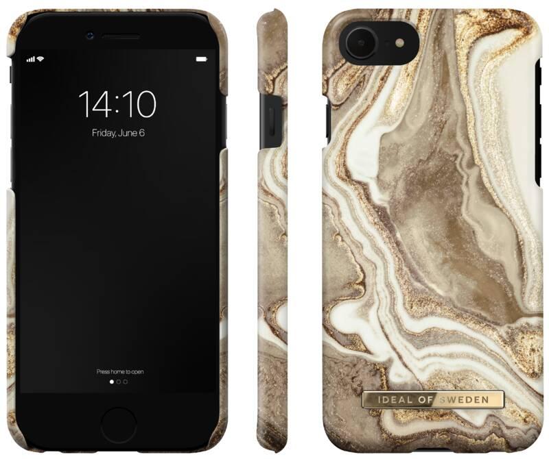 Kryt na mobil iDeal Of Sweden Fashion na Apple iPhone 8 7 6 6s SE - Golden Sand Marble