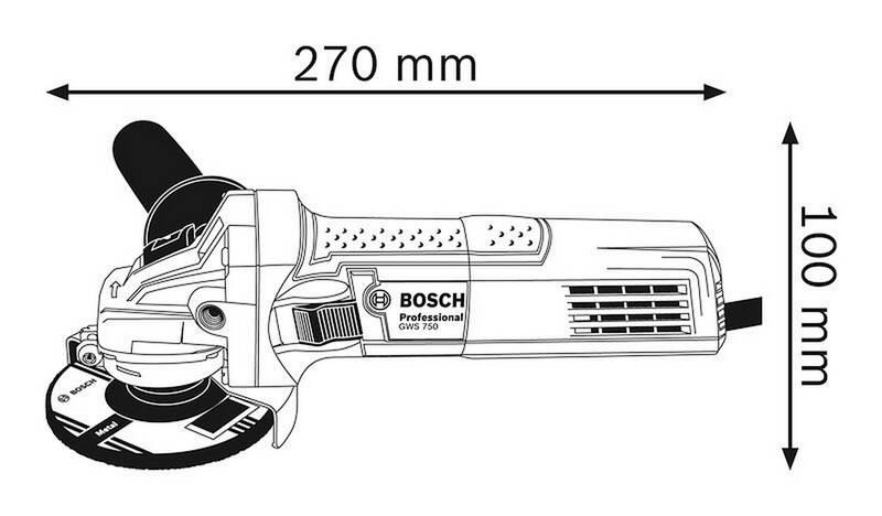 Úhlová bruska Bosch GWS 750, Úhlová, bruska, Bosch, GWS, 750