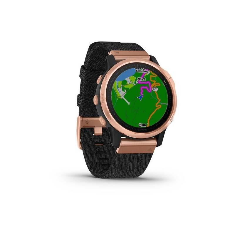 GPS hodinky Garmin fenix6S PRO Sapphire - RoseGold Black Nylon Band, GPS, hodinky, Garmin, fenix6S, PRO, Sapphire, RoseGold, Black, Nylon, Band
