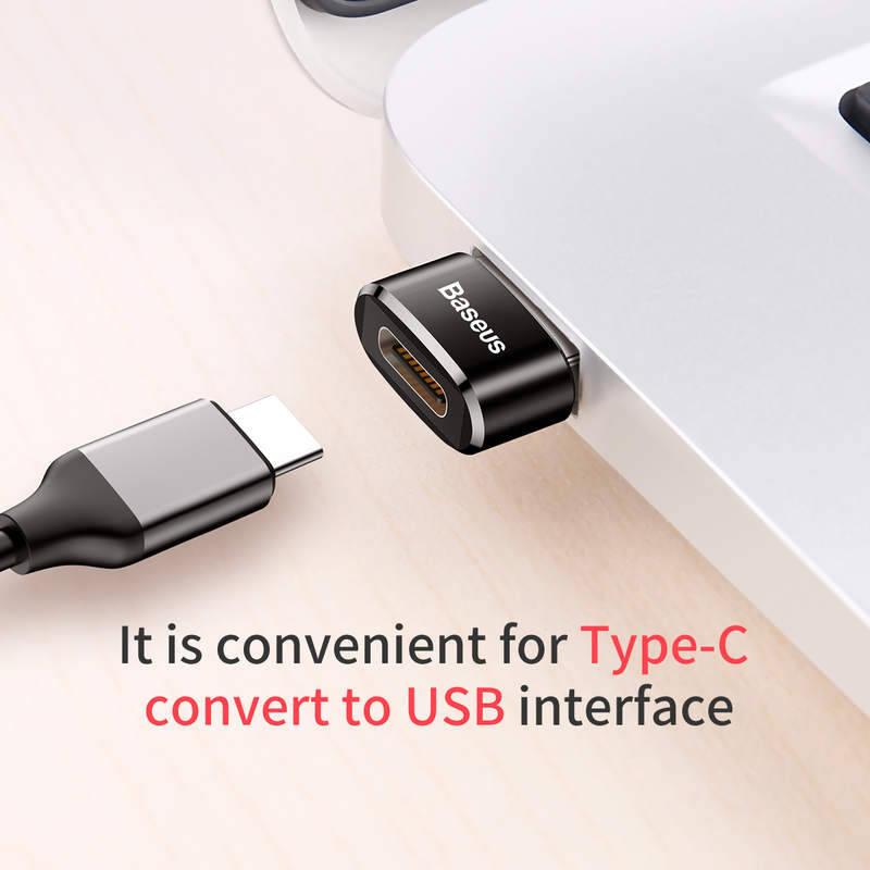 Redukce Baseus USB USB-C černá