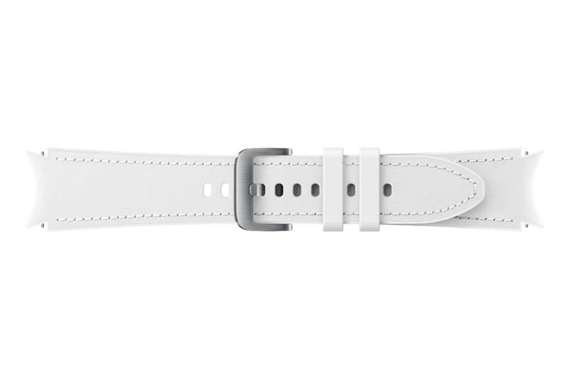 Řemínek Samsung Galaxy Watch4 Classic 46mm, hybridní kožený bílý, Řemínek, Samsung, Galaxy, Watch4, Classic, 46mm, hybridní, kožený, bílý