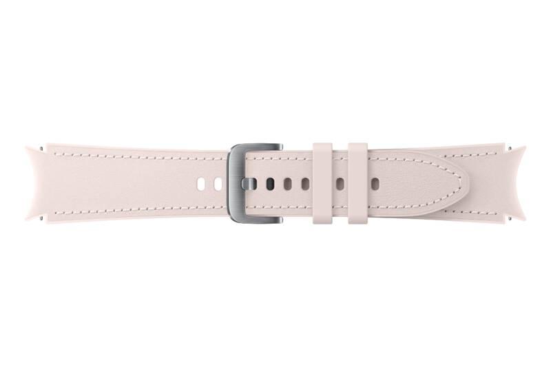 Řemínek Samsung Galaxy Watch4 Classic 46mm, hybridní kožený růžový, Řemínek, Samsung, Galaxy, Watch4, Classic, 46mm, hybridní, kožený, růžový