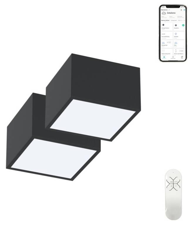 Stropní svítidlo IMMAX NEO sada 2x CANTO SMART 15x15cm 12W Zigbee 3.0 DO černé