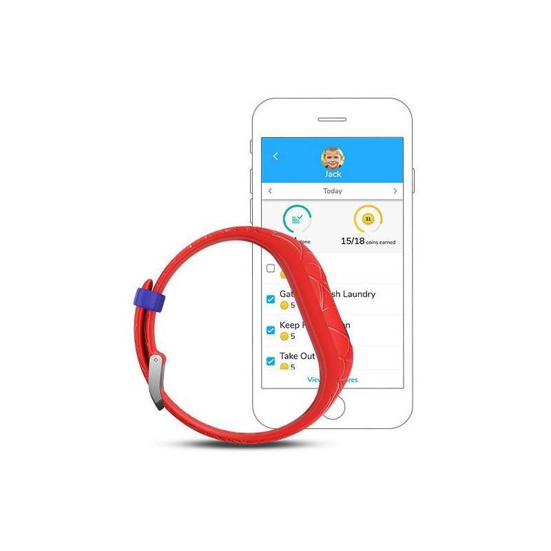 Fitness náramek Garmin Vívofit junior2 Disney Spider-Man červené