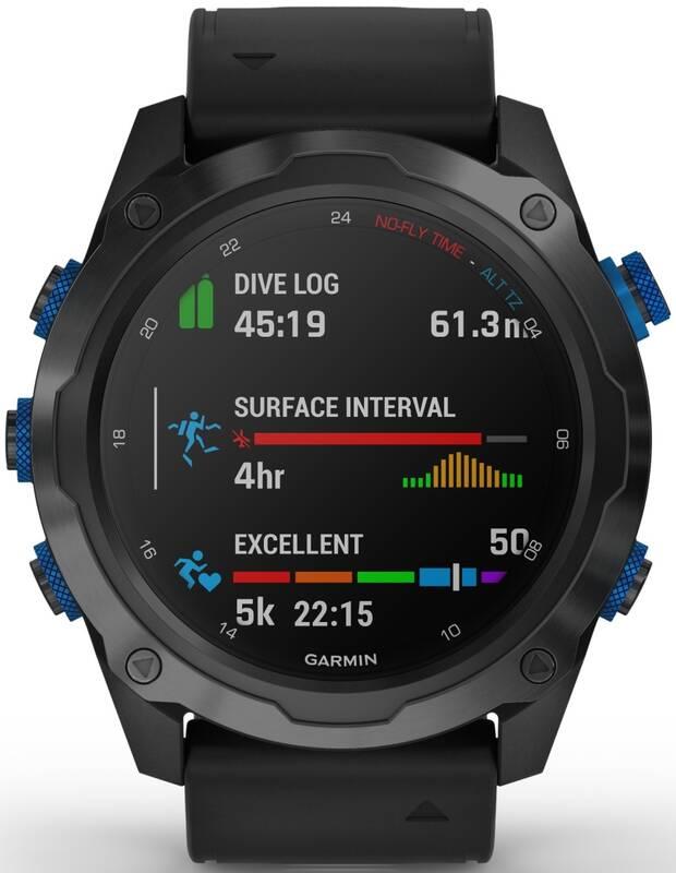 GPS hodinky Garmin Descent Mk2i - Titanium Carbon Grey DLC, černý řemínek, GPS, hodinky, Garmin, Descent, Mk2i, Titanium, Carbon, Grey, DLC, černý, řemínek