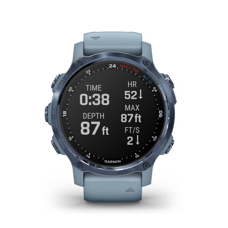 GPS hodinky Garmin Descent Mk2S - Sapphire Mineral Blue Silicone Sea Foam Band, GPS, hodinky, Garmin, Descent, Mk2S, Sapphire, Mineral, Blue, Silicone, Sea, Foam, Band