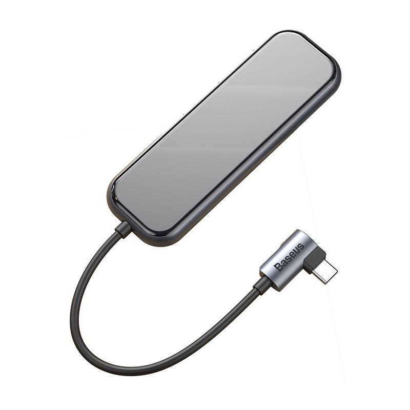 USB Hub Baseus USB-C 4x USB 3.0, USB-C PD šedý